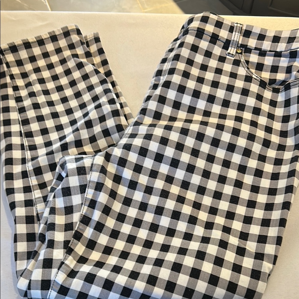 Chico's Black and White Checkered Pants